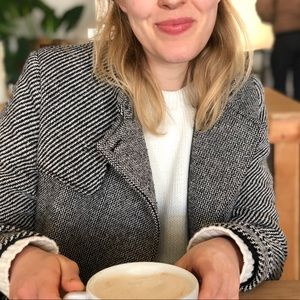 BR Mixed Tweed Wool Coat